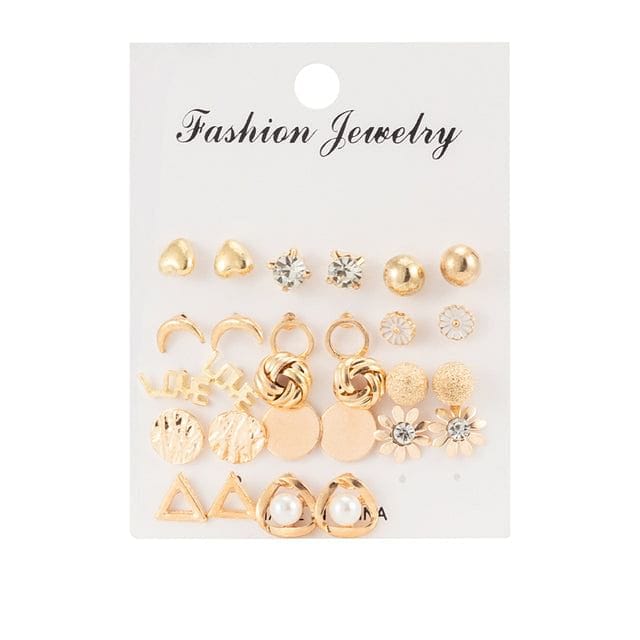 New Women's Earrings Set Tassel Pearl Acrylic Earrings For Women Bohemian Fashion Jewelry 2020 Geometric kolczyki Hoop Earings
