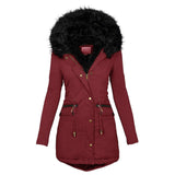 Fashion Solid Women Casual Thicker Winter Slim Coat Overcoat Abrigos mujer invierno 2021