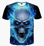 new skull pattern digital printing T-shirt