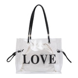 Summer transparent big bag wholesale nihaojewelry new jelly bag large capacity fashion handbag shoulder bag NHGA210212