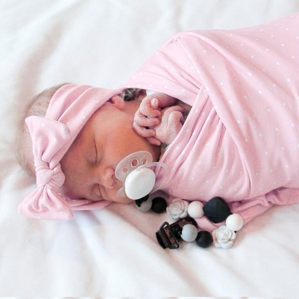 fashion baby swaddle rabbit ears hair band solid color baby wrapped blanket NHWO419674