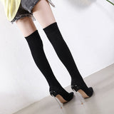 pointed black stretch socks boots wholesale Nihaojewelry NHSO423263