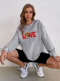 Women's new sweater letter LOVE bear print sweatshirt NHMEX516548