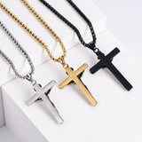 Classic Traditional Jesus Cross Pendant Stainless Steel Jewelry