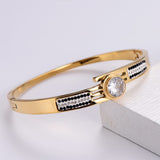 fashion geometric glossy bracelet stainless steel jewelry