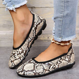 snake pattern round head flat bottom shoes nihaostyles clothing wholesale NSYBJ104643