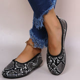 snake pattern round head flat bottom shoes nihaostyles clothing wholesale NSYBJ104643