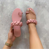 twist braided sponge woven slippers nihaostyles clothing wholesale NSYBJ104644