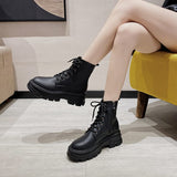 New Korean female Martin boots round head side zipper short boots
