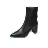 New high-heeled boots autumn and winter nude boots plus velvet warm thin boots