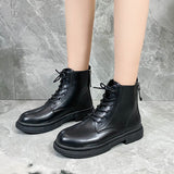 Korean flat-bottomed short boots thick-bottomed thin single boots