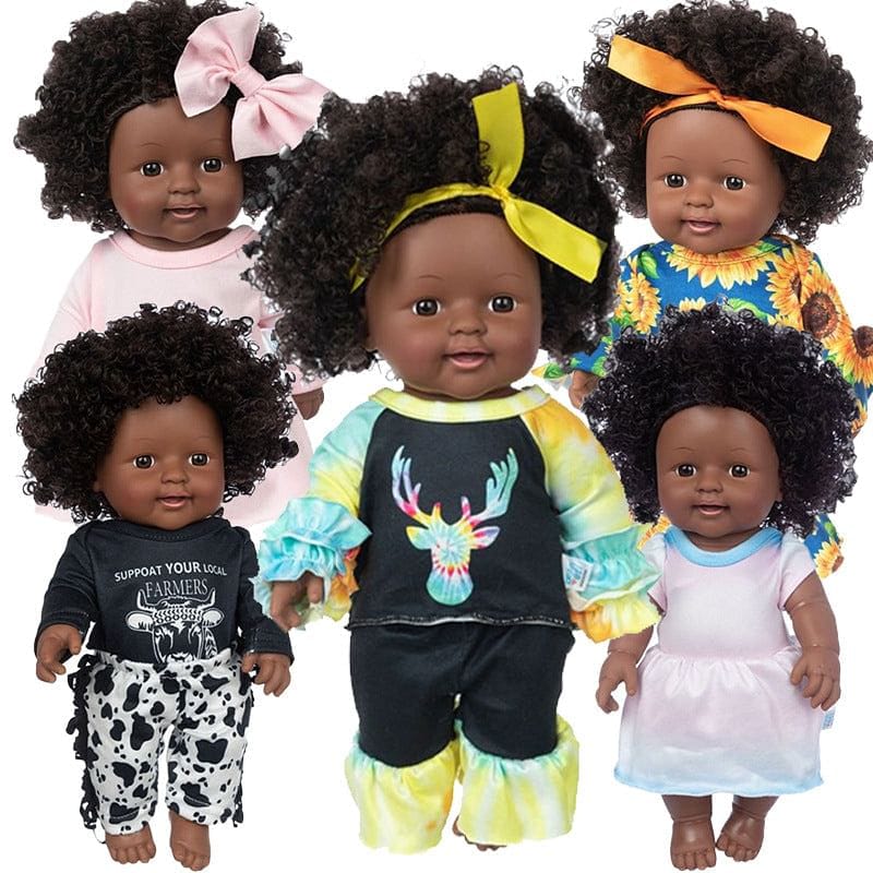 12 inch African black baby simulation American girl doll toy NHDBX536196