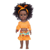 new simulation black baby toy 14-inch vinyl children dress up African black skin doll NHDBX536258