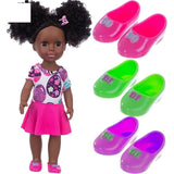 New Black Pink Purple Green Doll Shoes 18 Inch Doll Shoes 14 Inch Doll Shoes NHDBX536308