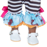 New 14-inch striped baby clothes simulation doll African toy doll clothes vinyl doll  NHDBX536312