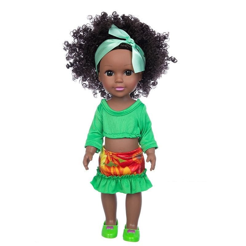 soft rubber doll 35cm African black doll children's toys wholesale NHDBX536191