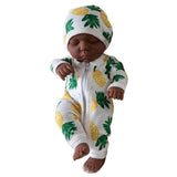 simulation baby vinyl doll 10 inch African black baby 25CM sleeping doll soft rubber doll NHDBX536288