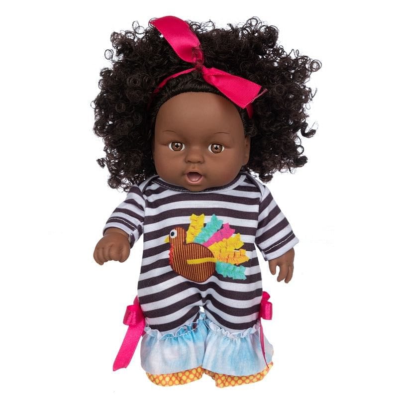 8 inch new cartoon gray striped suit doll vinyl simulation black doll simulation baby toy NHDBX536300