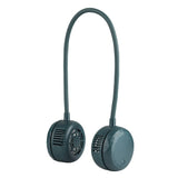 Hanging neck leafless solid color wearable sports small electric fan