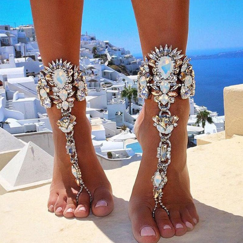 Fashion New Foot Ornaments Alloy Inlaid Jewel Anklet