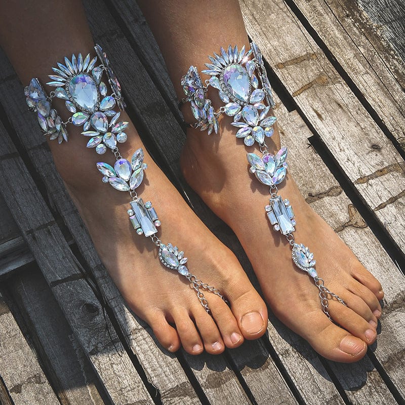 Fashion New Foot Ornaments Alloy Inlaid Jewel Anklet