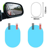 2PCS Car Mirror Window Clear Film Anti Dazzle Car Rearview Mirror Protective Film Waterproof Rainproof Anti Fog Car Sticker