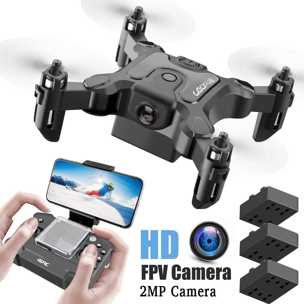 【🌟 5-Star Reviews】Mini 3 Drone 4K WiFi With HD Camera High Hold Mode Foldable RC Quadcopter RTF FPV