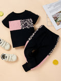 Girls' Leopard Top and Pants Set