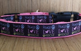 Collar/ Large/ Medium/ Peace Love and Rescue Pink - Jafsale.com
