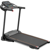 Compact Easy Folding Treadmill Motorized Running Jogging Machine with Audio Speakers and Incline Adjuster