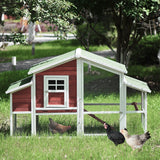 PET HOUSE Promotion!  77.9&rdquo; Chicken Coop Rabbit House Wooden Small Animal Cage Bunny Hutch with Ramp and Tray