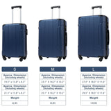Hardshell Luggage Sets 3 Pcs Spinner Suitcase with TSA Lock Lightweight 20\'\'24\'\'28\'\'