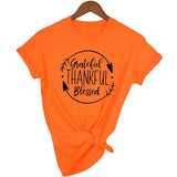 Grateful Thankful Blessed Arrow Christian Halloween Thanksgiving Shirts Women Funny Graphic T Shirt Tumblr Tees Tops Drop Ship