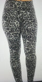 Grey Leopard Print Leggings XL