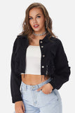 Black Cropped Denim Jacket