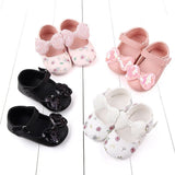 Sequined baby shoes with bow princess shoes