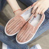 Openwork canvas shoes