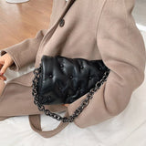 Women's Shoulder Bags Denim Quality Thick Metal Chain Shoulder Purses And Handbag Women Clutch Bags