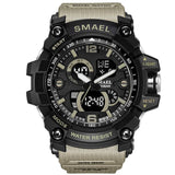 SMAEL 1617C Shock Military Watches Army Men's Wristwatch LED Quartz Watch Digtial Dual Time Men Clock 1617  reloj hombre Sport Watch Army