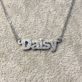 Personalized Iced Name Necklace Stainless Steel Charm Custom Name Jewelry Any Name 11 Font Style To Choose For Girl kids