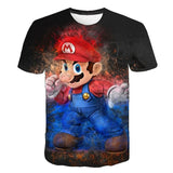 Boys Mario T shirt SuperMario Print Clothes Girls 3D Funny T-shirts Costume Children 2021 summer Clothing Kids Tees Baby Tshirts