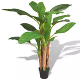 Artificial Banana Tree Plant with Pot Green Lifelike Indoor Multi Sizes