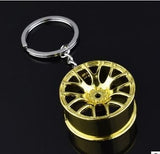 1pc Black RIM wheel keychain Car wheel Nos Turbo keychain key ring metal with Brake discs Wheel Hub Keyring Auto Accessories