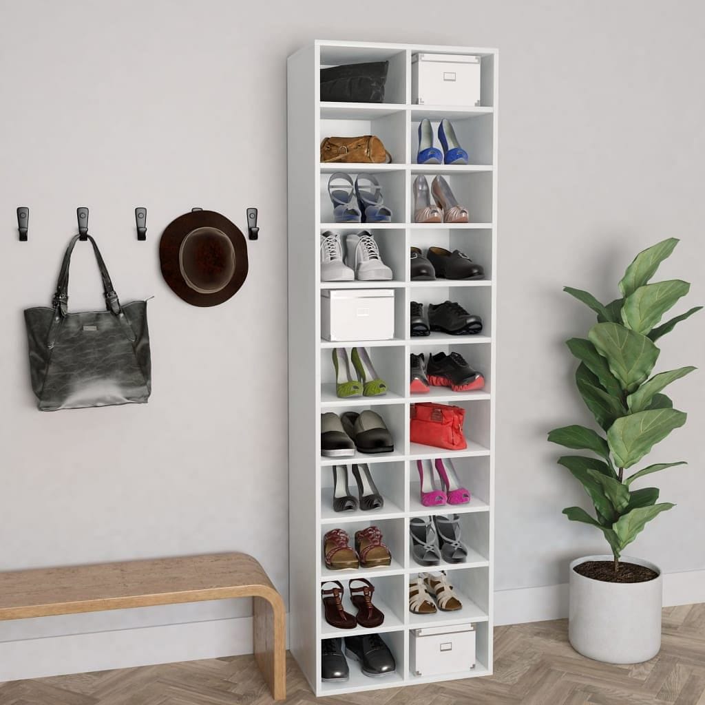 Shoe Cabinet Chipboard Standing Shelf Home Organizer Rack Multi Colors