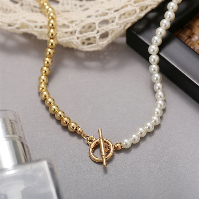 17KM Vintage Pearl Necklaces For Women Fashion Multi-layer Shell Knot Pearl Chain Necklace 2020 NEW Coin Cross Choker Jewelry