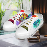All-Over Print Children's White Sole Canvas Shoes