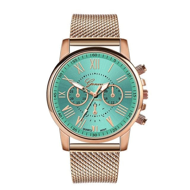Ladies Watches Luxury Chic Quartz Sport Military Stainless Steel Dial Leather Band Wrist Watch montre femme marque de luxe 2019