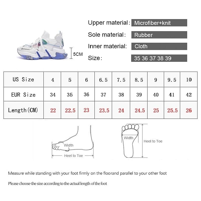 Women Flat Platform Shoes Breathable Comfortable Lightweight Casual Ladies Sneakers