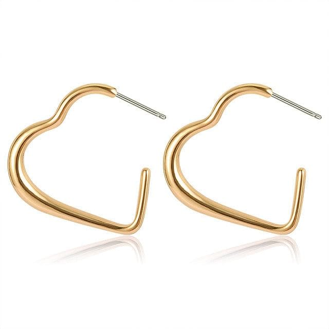 Women's Earrings Gold Unusual hoop Earrings for women Korean Vintage Geometry Metal Earrings 2021 Trendy Fashion Female Jewelry