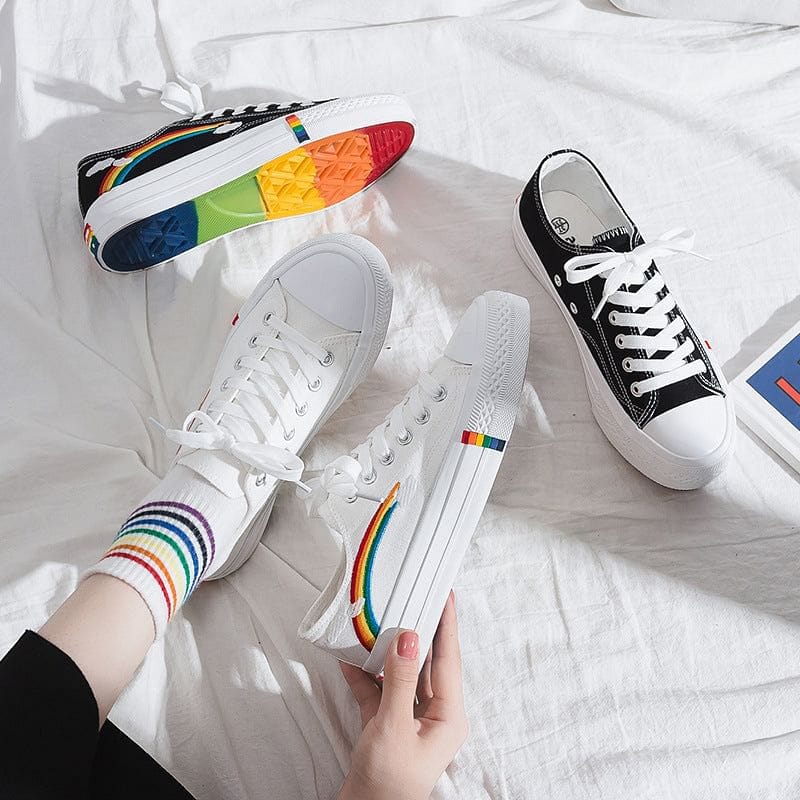 Fairy rainbow canvas shoes